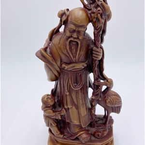 Vintage Chinese God Of Longevity Prosperity Wiseman figurine
